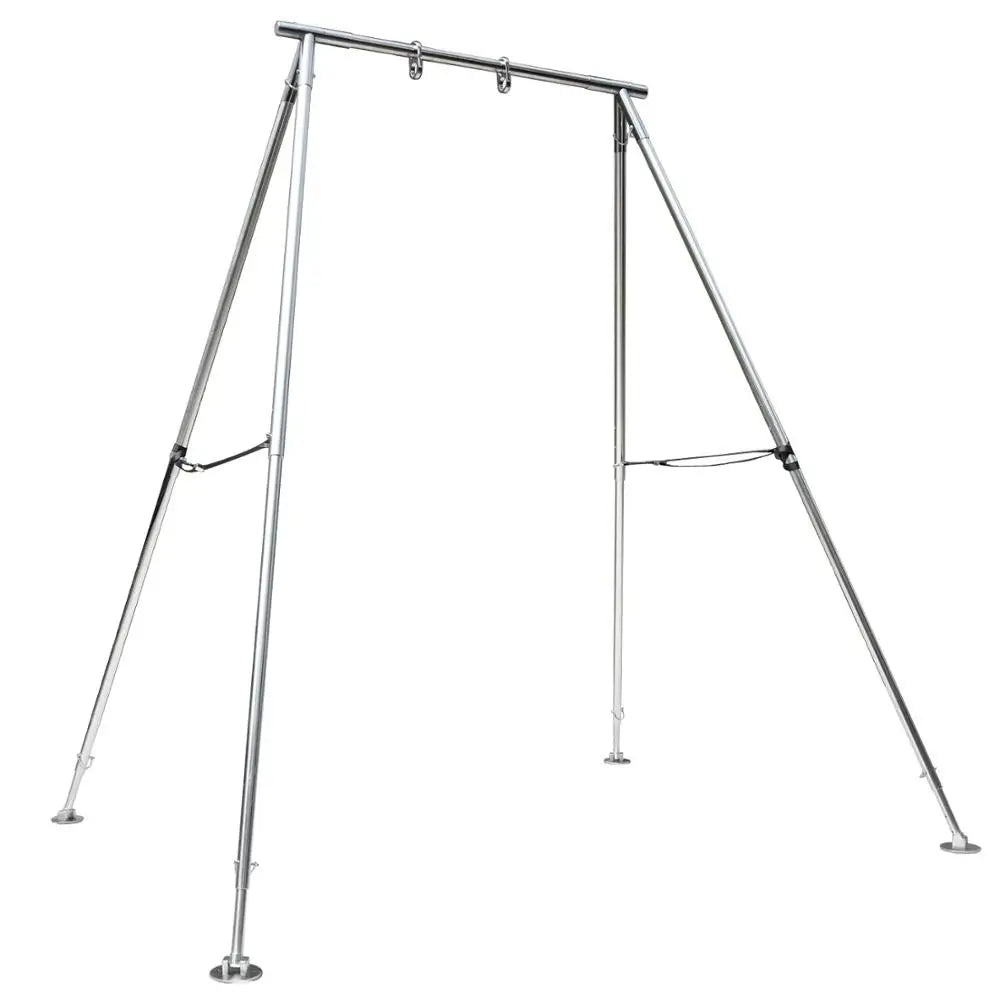 Alloy Magnesium Adjustable Portable Yoga Hammock Stand Aerial Platform Silver Frame with Carry Bags Recommended 3.4m