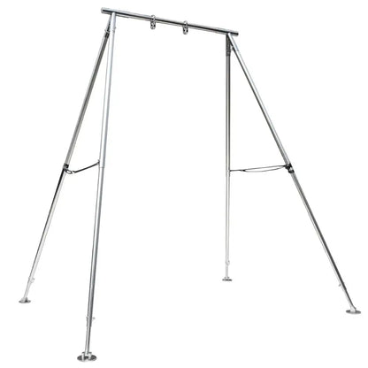 Alloy Magnesium Adjustable Portable Yoga Hammock Stand Aerial Platform Silver Frame with Carry Bags Recommended 3.4m