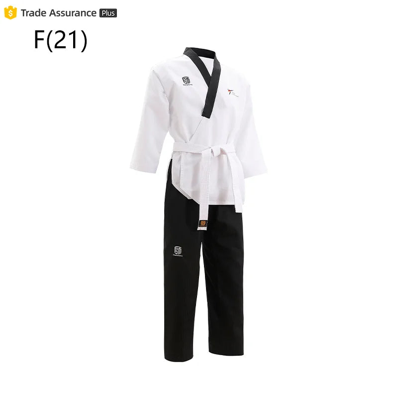 Pantalon de Dobok Taekwondo Poomsae Noir Homme Adulte Approuvé WT, de Haute Qualité pour l'Entraînement et la Compétition