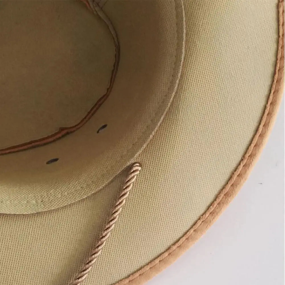 Chapeau de cowboy occidental pour hommes, casquette mongole, grand bord, gentleman, cadeaux de jazz, document