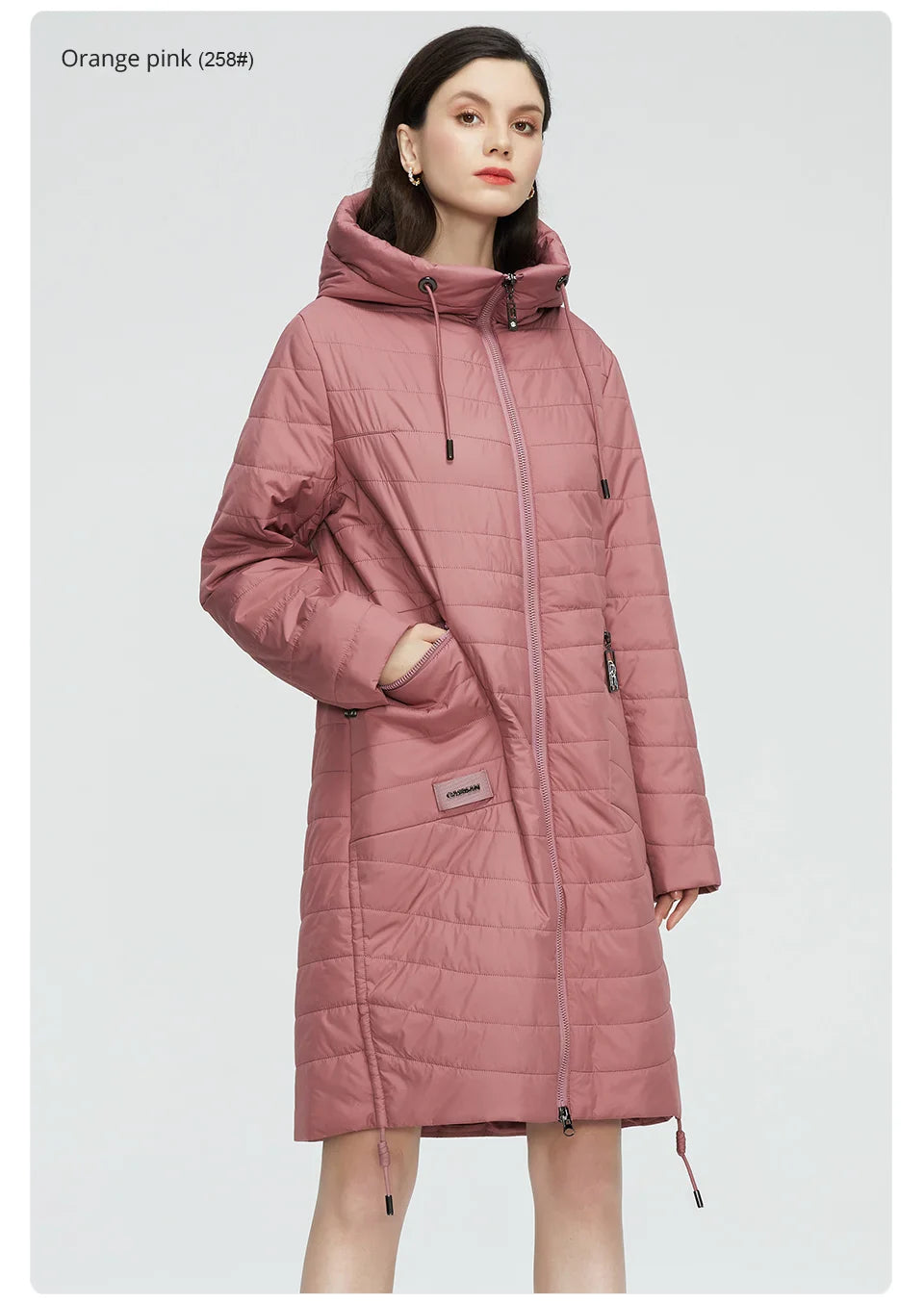 GASMAN 2022 Spring Autumn Jacket Women fashion casual long parka coat padded female stand-up Collar hooded ladies jackets 81858