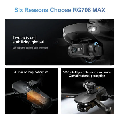 RG708MAX Drone Brushless Quadcopter GPS Positioning Screen Control Aerial Photography Obstacle Avoidance Drone