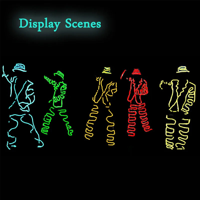 EL Suits Nouveauté Mode Vêtements LED/EL Costumes Lumineux Accessoires de Danse Lumineux Vêtements Hommes pour Décoration DIY de Vacances Vente Chaude