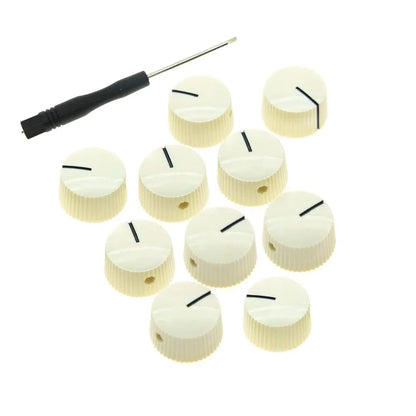 10 boutons d'amplificateur de guitare électrique en ivoire, Style Vintage, pièces de guitare électrique, livraison directe