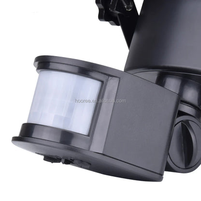 IP65 60 LED Lampe de jardin solaire Capteur de mouvement Lumière d'inondation de sécurité 80 Lumières solaires Batterie Corps en plastique Paysage Solaire