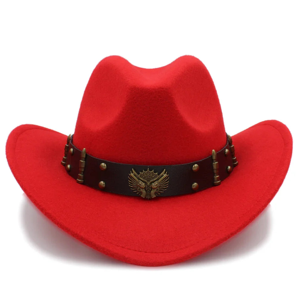 2 tailles hommes femmes chapeaux de cow-boy Western bord large Panama chapeau de soleil extérieur Fedora casquette Trilby Sombrero fête voyage taille US 7 1/4 UK L