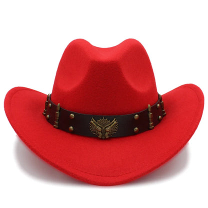 2 tailles hommes femmes chapeaux de cow-boy Western bord large Panama chapeau de soleil extérieur Fedora casquette Trilby Sombrero fête voyage taille US 7 1/4 UK L