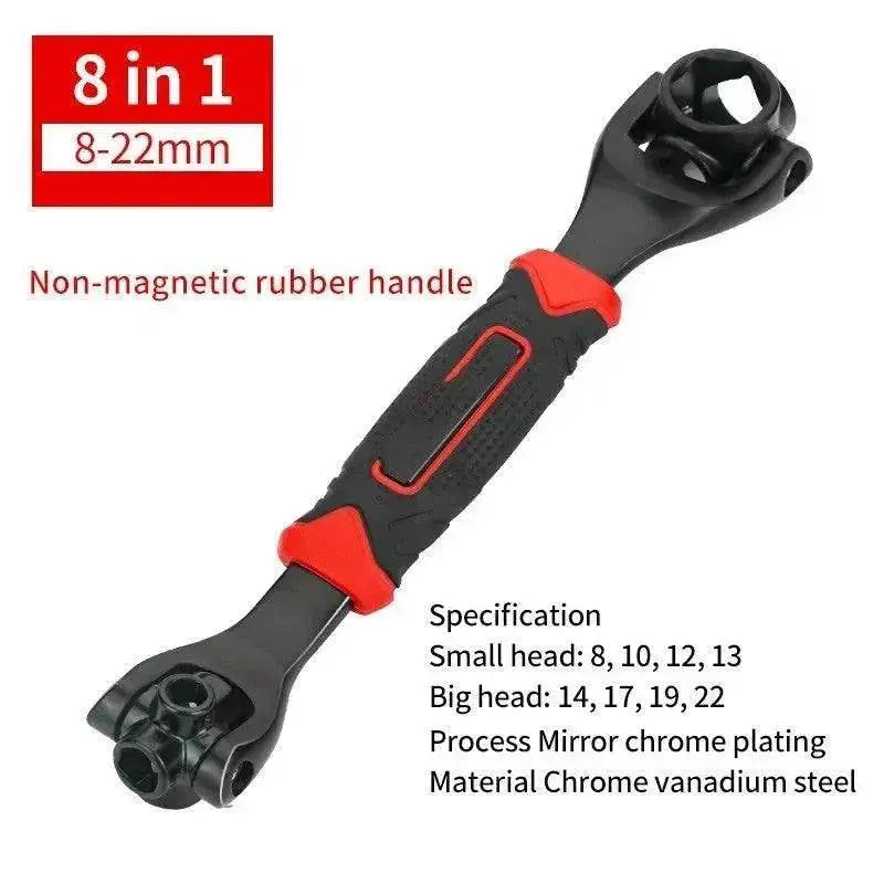 Heavy Duty  8-in-1 Multifunctional Chromium Vanadium Steel Socket Wrench Set