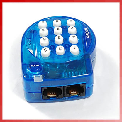 Mini téléphone fixe filaire Portable, avec casque, cadran à bouton, réposition rapide, petit téléphone pour conférence de bureau, bleu