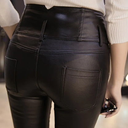 Customizable Black Elastic Slim Trousers Suit Pants PUK49164916
