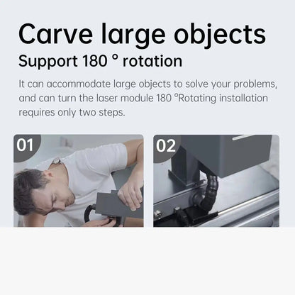 DAJA Mr Carve M4 Laser Printer Machine Mini Fiber Laser Engraver Portable Laser Marking Printer for All Metals and Non-metal