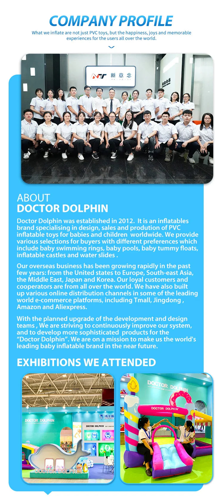 Doctor Dolphin S074B Toboggan aquatique en PVC de haute qualité, nouvelle promotion, personnalisation, usine en Chine