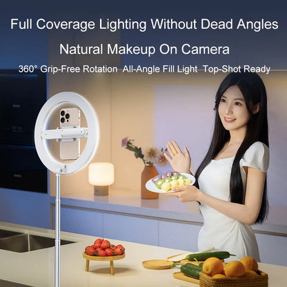 Foldable Content creator Kit Video Live  Photographic Flexible Floor Stand Selfie Ring Light WIth Stand for Video Recording