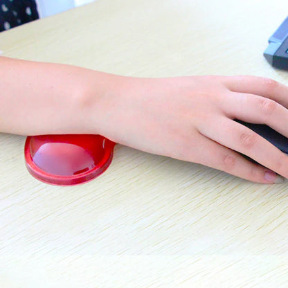 Quality wavy comfort gel mouse wrist pad transparent silicone heart-shaped wrist pad decompression and non-slip comfort
