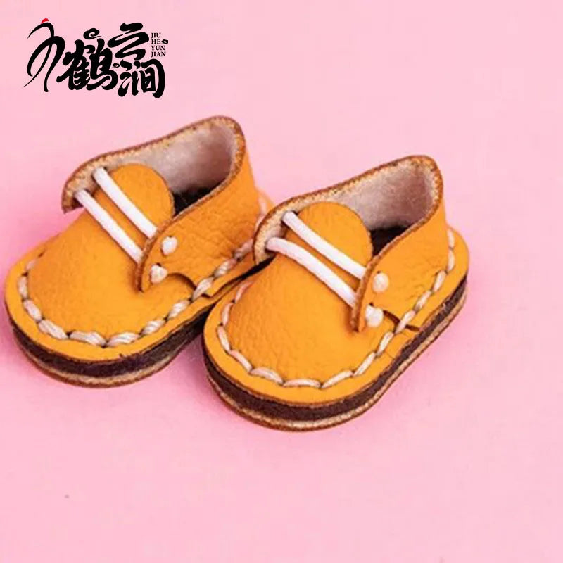 Chaussures décontractées en cuir de vachette faites à la main, chaussures en cuir simples, jolies chaussures BJD Butter, Obitsu11, GSC, 1/12, nouveau