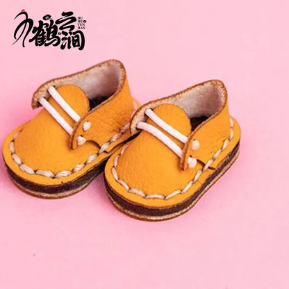 Chaussures décontractées en cuir de vachette faites à la main, chaussures en cuir simples, jolies chaussures BJD Butter, Obitsu11, GSC, 1/12, nouveau