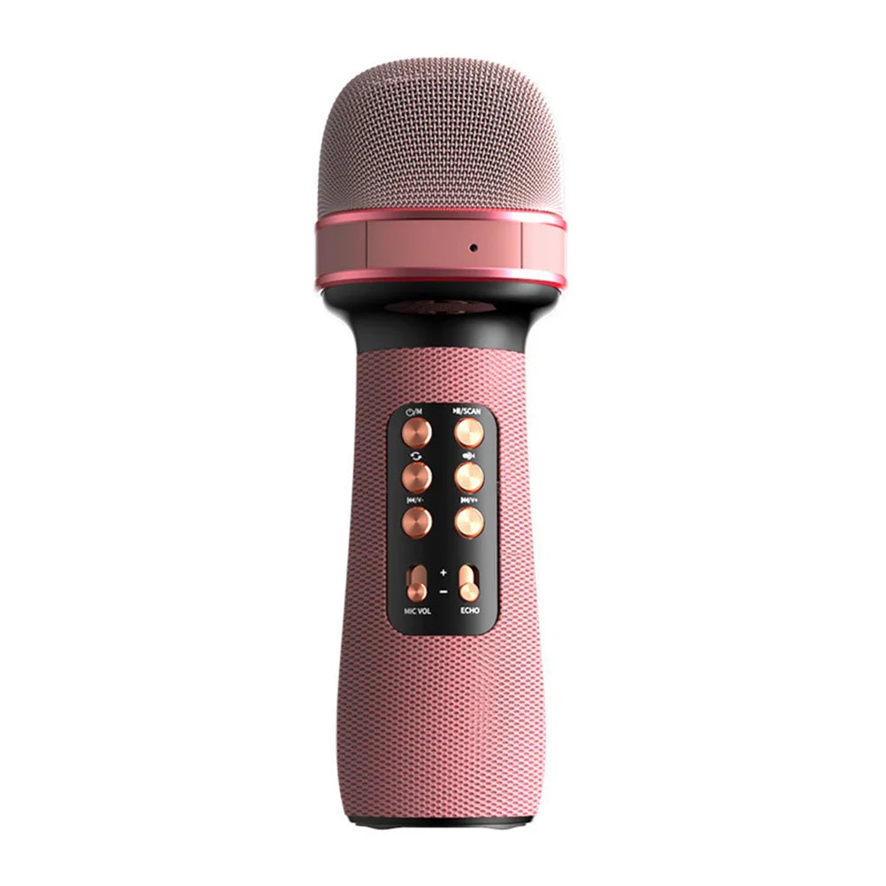 ALLOYSEED Karaoke Wireless Bluetooth-Compatible Microphone Handheld Music Singing Mic+FM+Voice Changing Audio Speaker Player