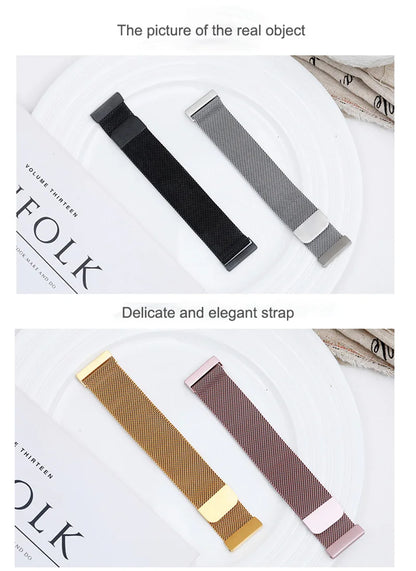 Metal Strap For Fitbit Versa 2 3 4 Lite Sense Band Wrist Milanese Sense 2 Replacement Magnetic Loop Bracelet Fit Bit Watchband
