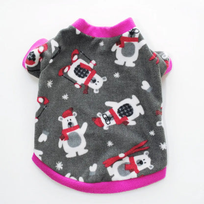 Vêtements chauds en molleton pour animaux de compagnie, manteau mignon à imprimé tête de mort pour chiens, veste chemise pour chiots, pull pour bouledogue français, vêtements de camouflage pour chiens