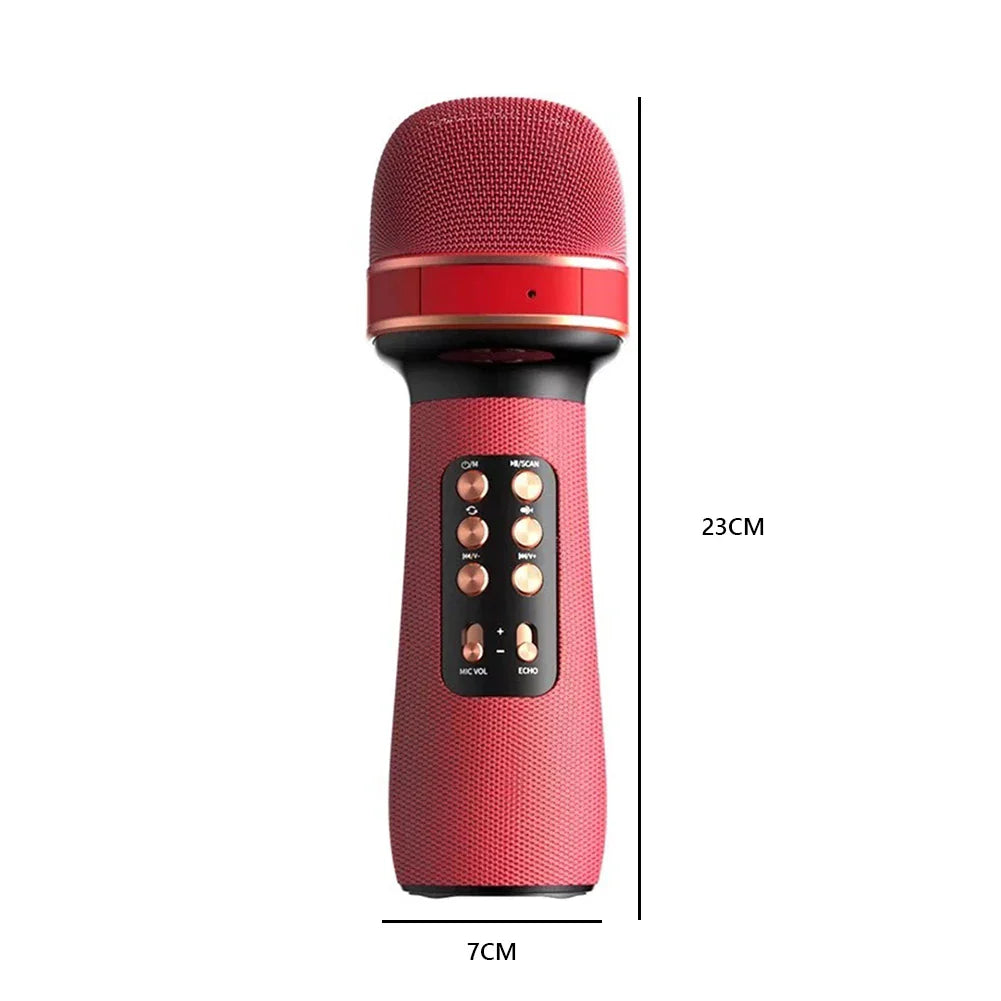 ALLOYSEED Karaoke Wireless Bluetooth-Compatible Microphone Handheld Music Singing Mic+FM+Voice Changing Audio Speaker Player