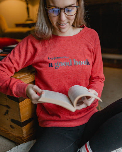 Women's Good Book Crew Sweatshirt, Chili