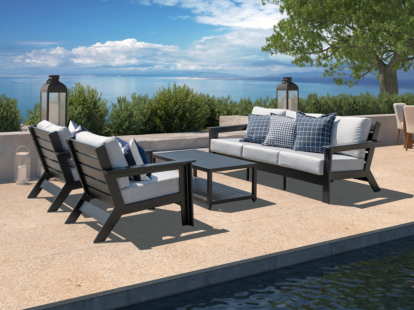 Hickory Lounge Chair with Sunbrella® Cushion