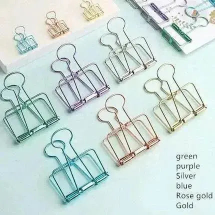 Hollow Metal Large Medium & Small Binder Dovetail Paper Clip