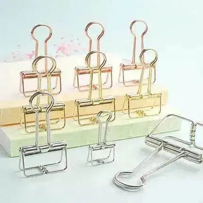 Hollow Metal Large Medium & Small Binder Dovetail Paper Clip