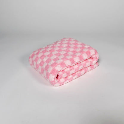 Cotton Candy Check Print Toddler Blanket