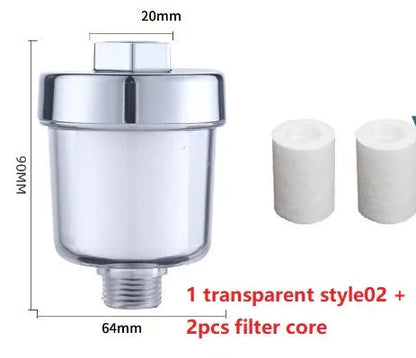 Household Silver Water Heater Shower Filter