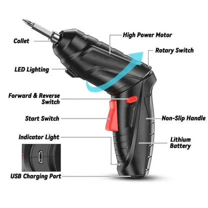 Household Small Electric Rechargeable Furniture Screwdriver Drill