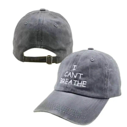 I can't breathe embroidered baseball caps