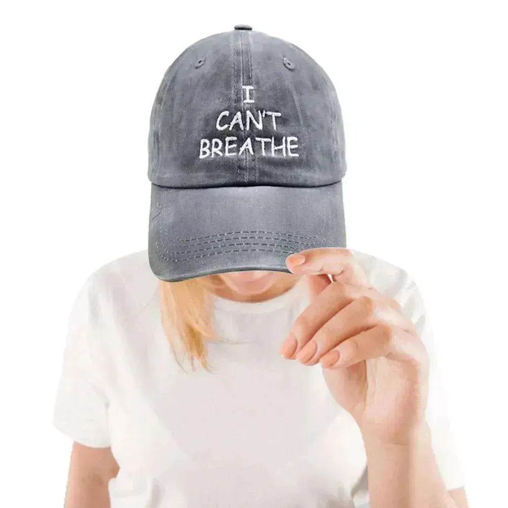 I can't breathe embroidered baseball caps