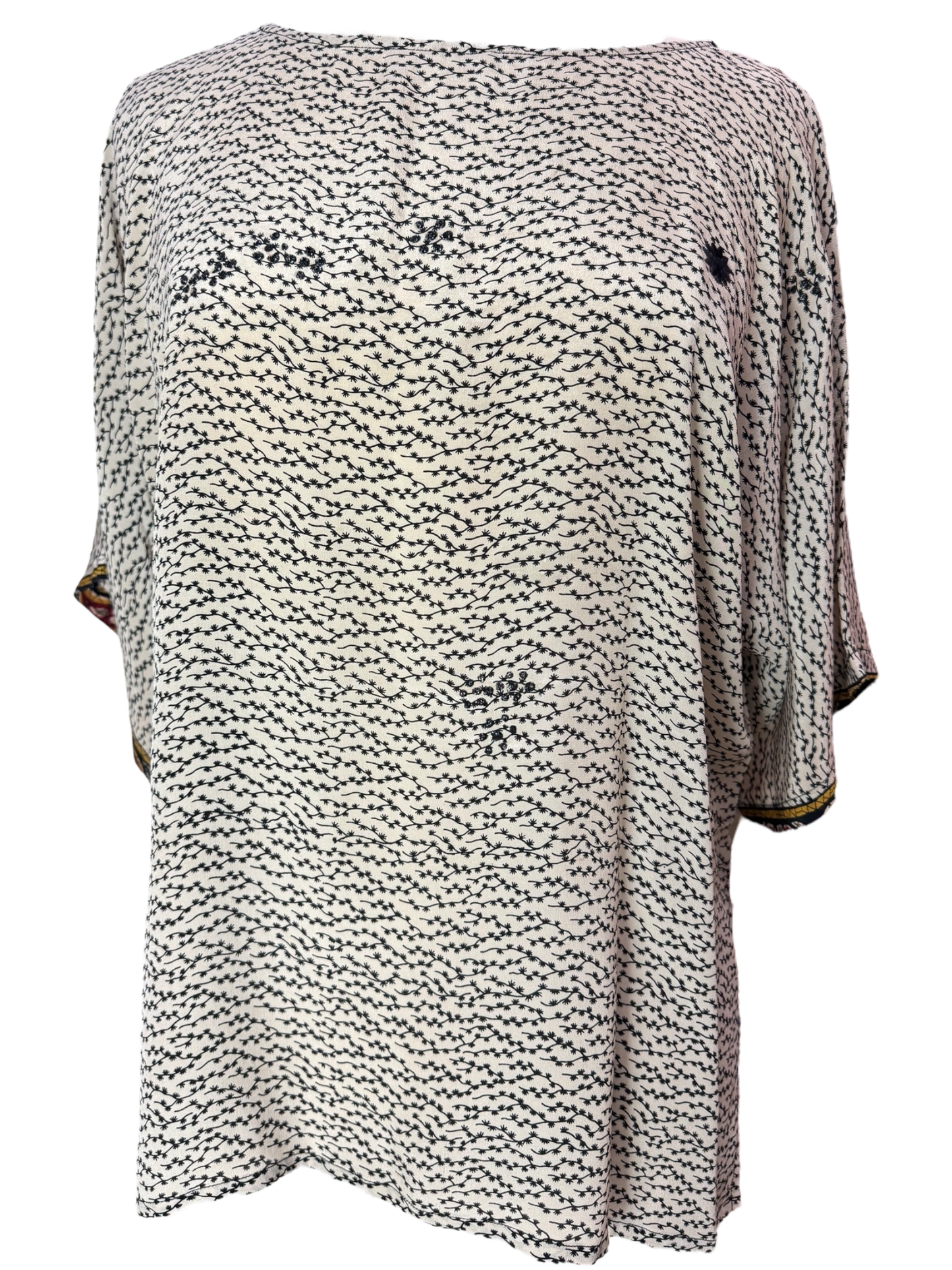 PRC6866 Avatar Pure Silk Side Slit Top