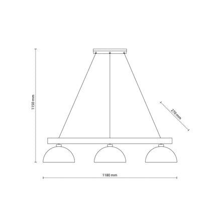 OSLO White Scandinavian Pendant Light 3