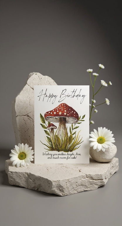 Mushroom Birthday Card