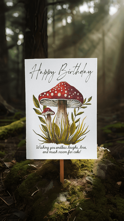 Mushroom Birthday Card