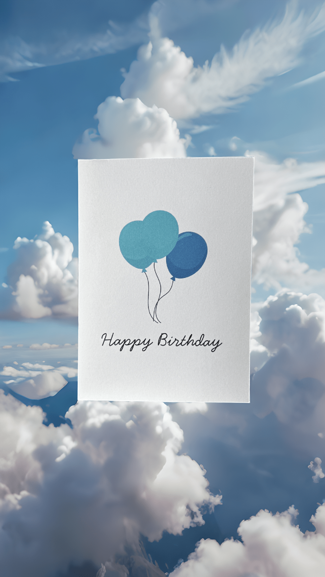 Carte Ballons d'Anniversaire