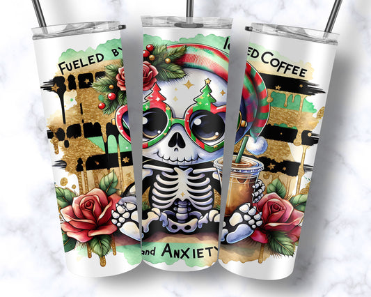 Gobelet de Noël "Anxiété et café glacé"