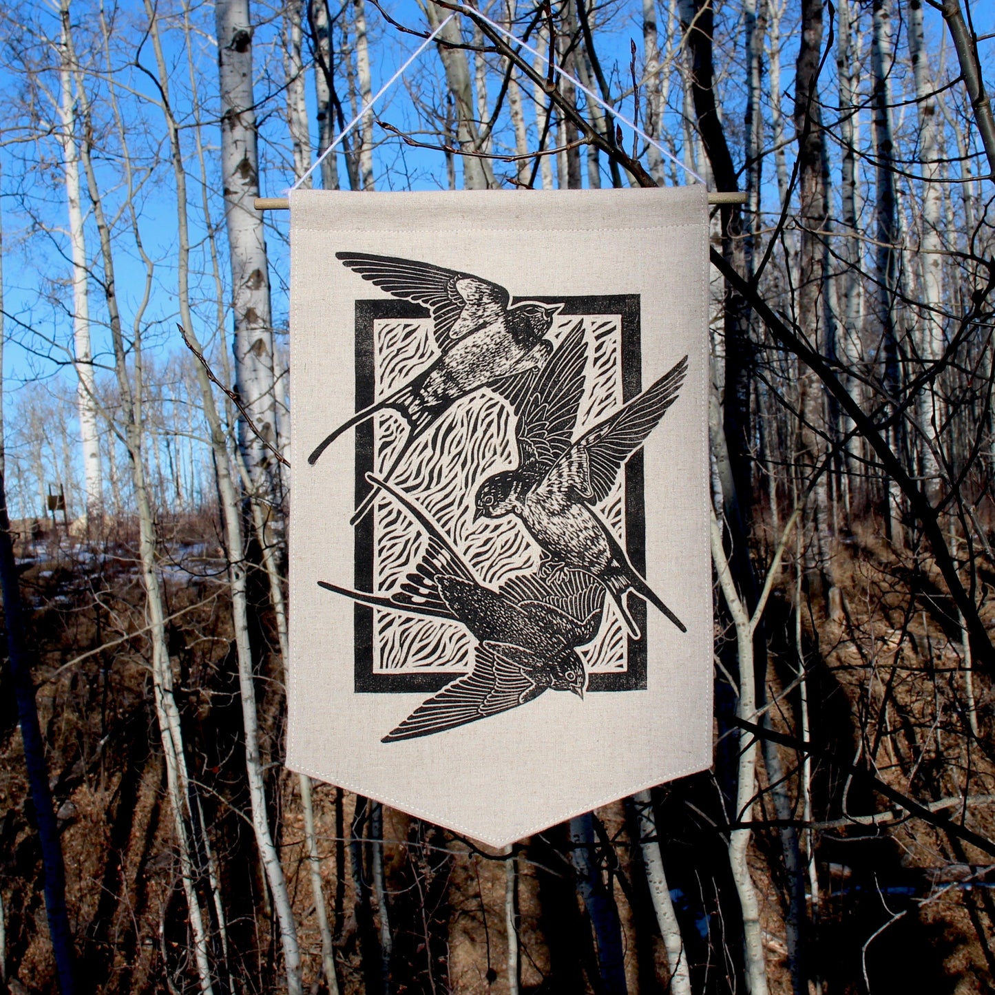 Wall Hanging: '3 Swallows'