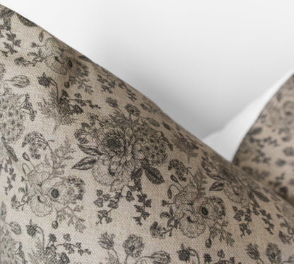 Elizabeth Pillow Cover | Neutral Vintage Style Floral Pillow Cover