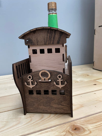 Wine Box Boat Shape