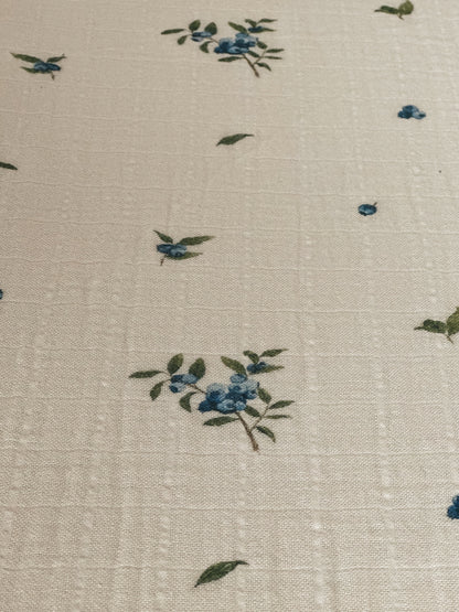 Organic Cotton Muslin Crib Fitted Sheets - Blueberry