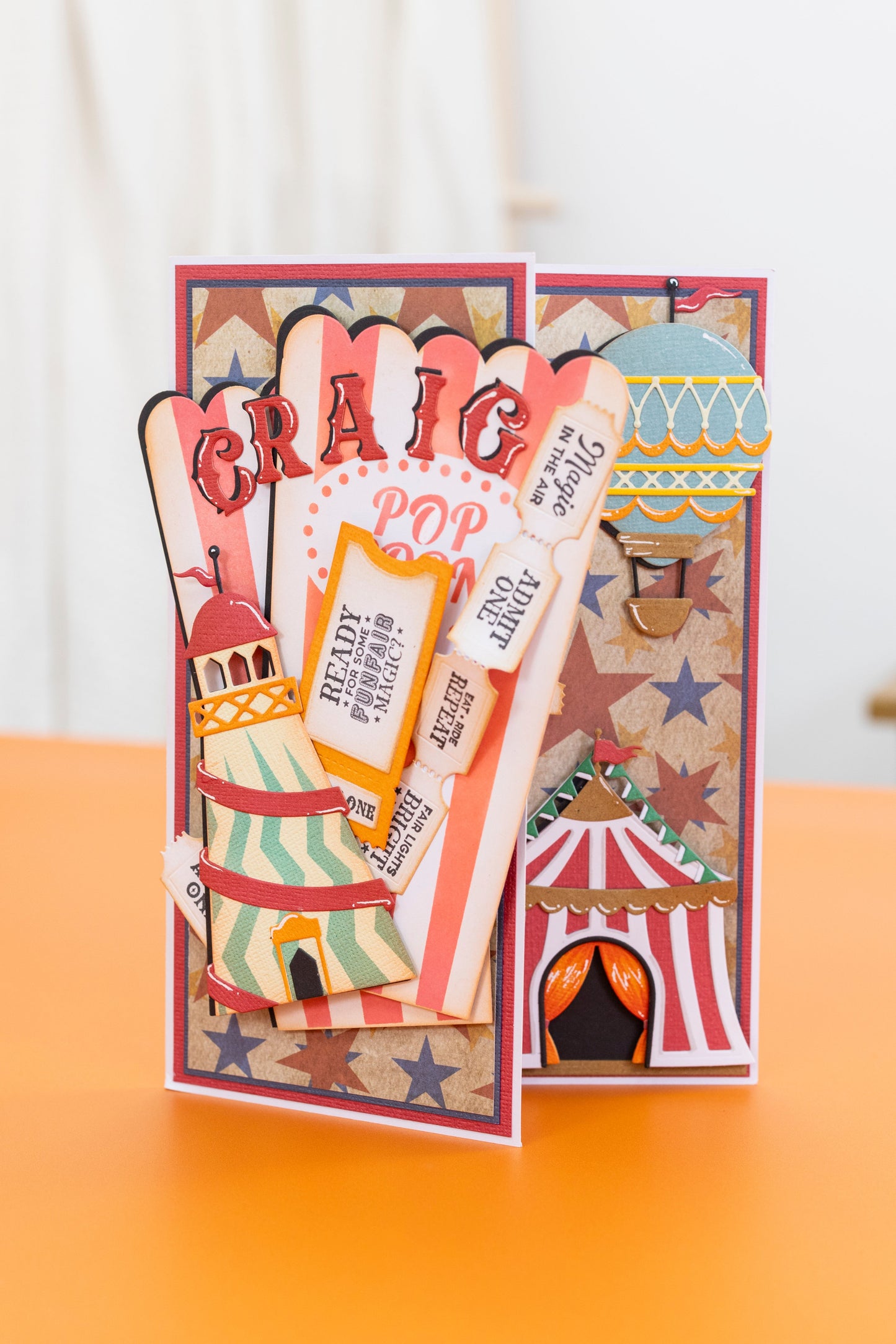 Vintage Carnival Stamp & Die - Ticket Fun