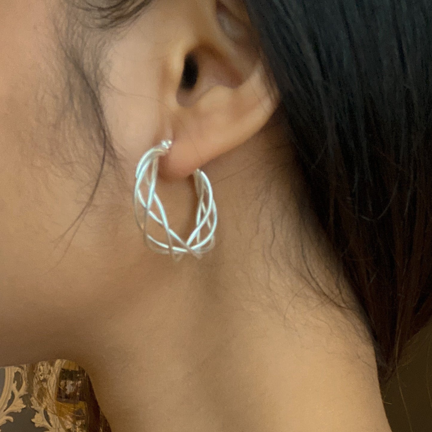 Twist Earrings - Silver Plate