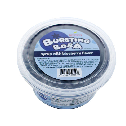 Blueberry Bursting Boba® | Popping Boba | 490g Mini Tub | 6 Mini Tubs Per Case | 60 Cases Per Pallet | Ships Free Within Canada on Orders Above CAD $199