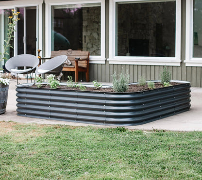 Kit de bac de jardin en L de 43 cm de haut