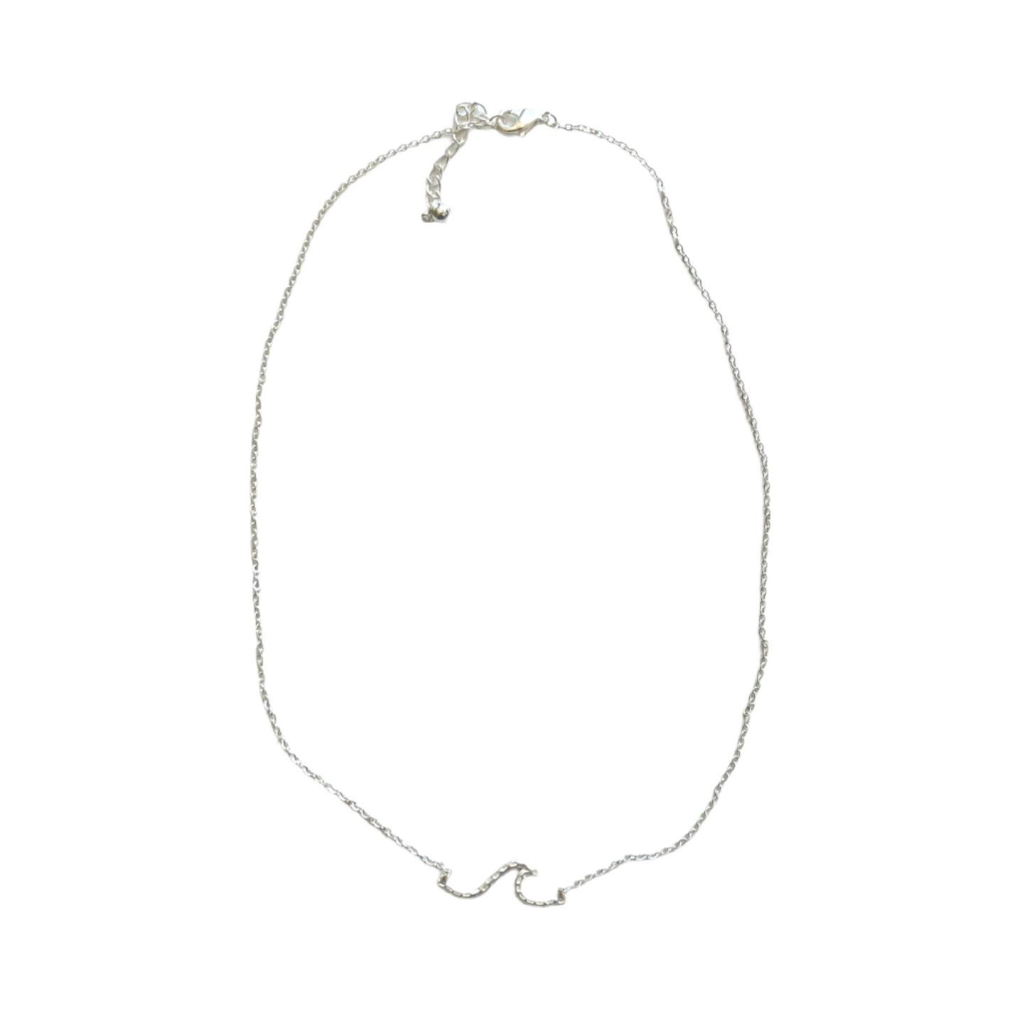 Collier à maillons avec pendentif Vague - Plaqué argent