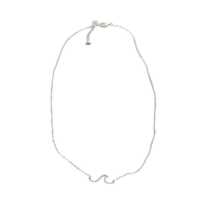 Collier à maillons avec pendentif Vague - Plaqué argent