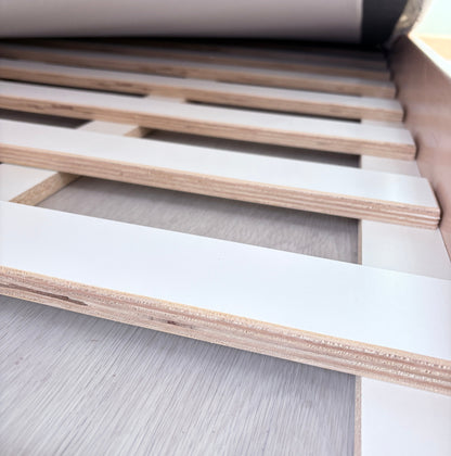 APPLE CRIB - Montessori Floor Bed with Rails & Shelves